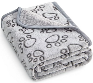 Kaycee Rose Premium Soft Dog Blanket Washable, 40"x32" Cat Blanket for Indoor Cats Large Medium Small Dog Gifts (Grey)