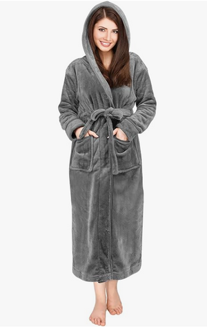 Kaycee Rose Women's Fleece Dressing Gowns Plush Long Spa Robe