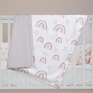 Kaycee Rose Baby Blanket Unisex Newborn, Super Soft Comfy Rainbow Blanket, for Toddler Baby Nursery Bed Blankets Stroller Crib Shower Gifts, 30 x 40 Inch