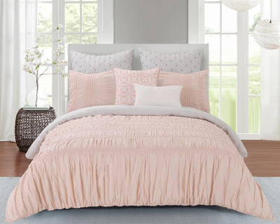 Jardin Microfiber Comforter Set in Pink - Wonderhome